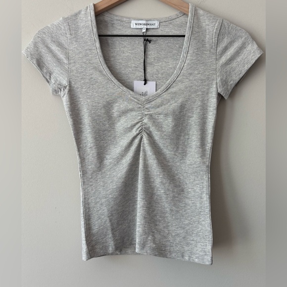NWT WeWoreWhat Ruched Tee - Picture 1 of 6